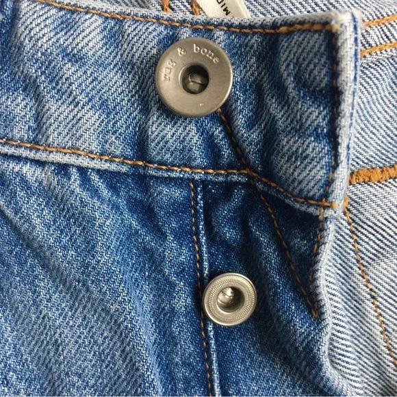 Rag & Bone Rosa Mid-Rise Boyfriend Relaxed Fit Denim Jeans In Jones Wash Size 31 - Picture 11 of 17